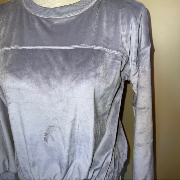 Zella Lavender Fleece Girls Size L 10/12 Crop Top Sweater - Picture 2 of 10